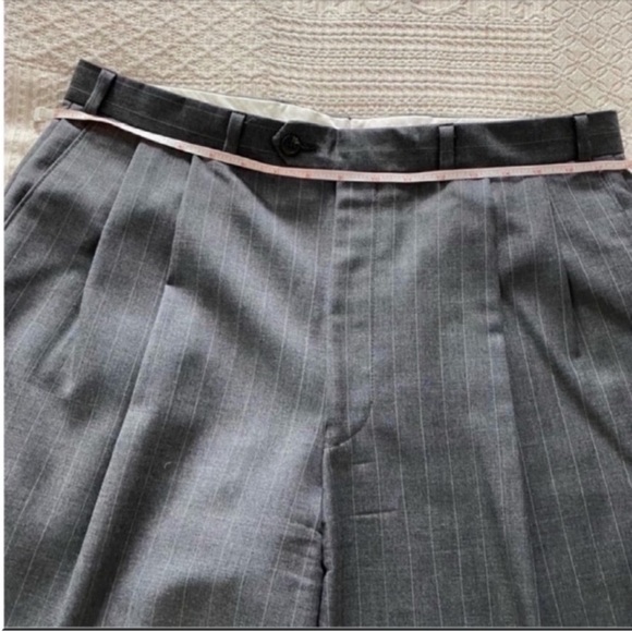 Men’s Ralph Lauren Chaps Gray Suit Jacket and Cuffed Pants Size 41 Regular - Picture 6 of 9